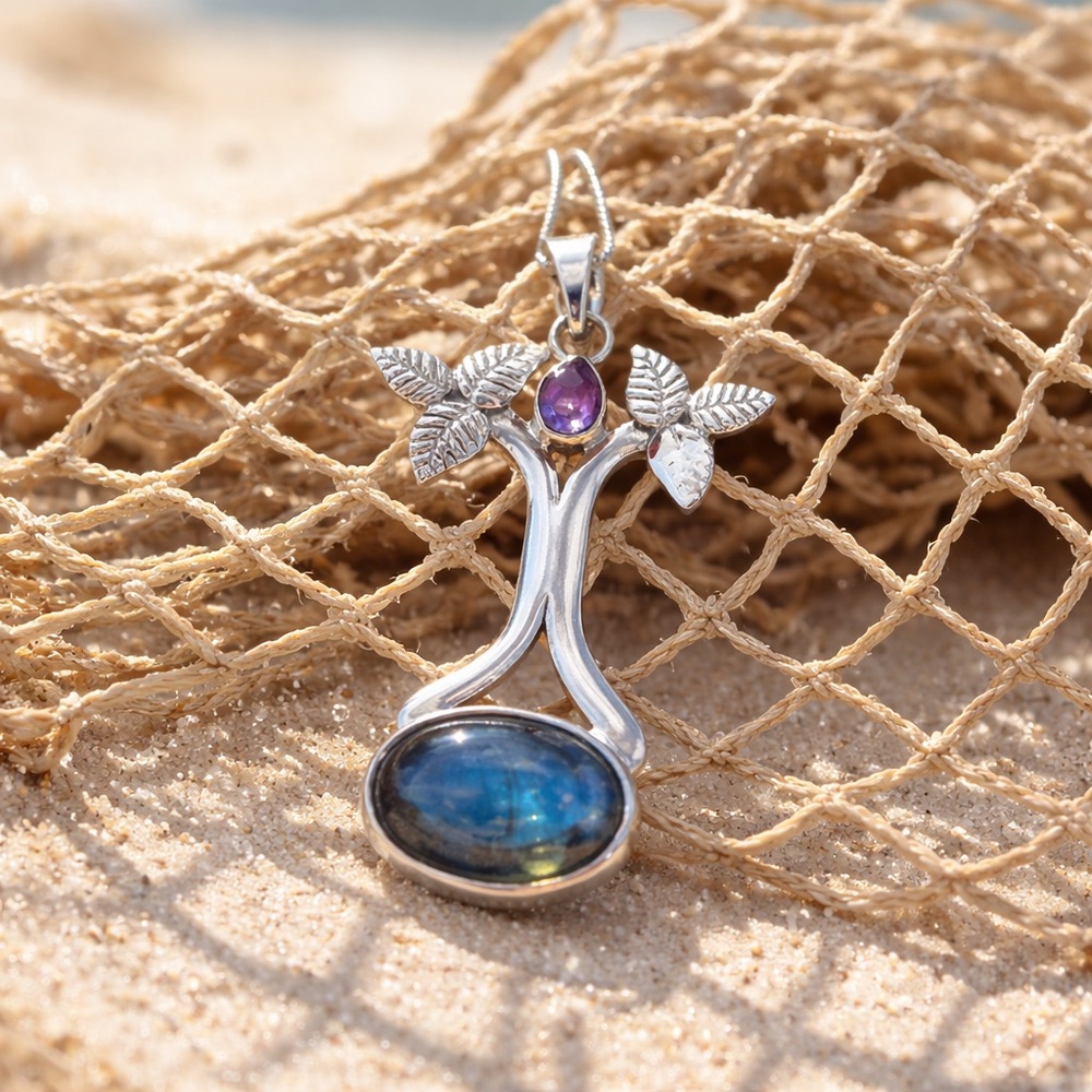 Labradorite & Amethyst Necklace